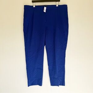 NWT J. CREW FACTORY Kallie High Rise Straight Leg Pants Bright Blue Size 20